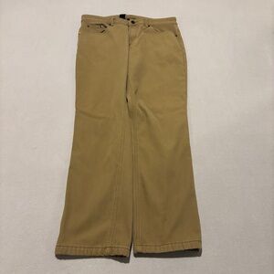 Caterpillar Pants 36x34 37x32 Brown Fleece Lined Straight Leg Workwear Utility